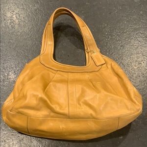 Camel Colored Leather Coach Purse